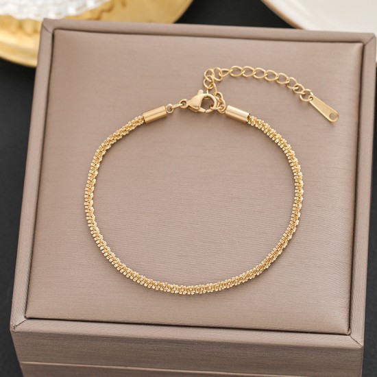 Meichen 100 Style Bracelets European and American 18K Gold Gold Longeparing Titanium Steel’s Women's Women Simple and Propealized Fashion Massion Jewelry Meichen 100 Style Bracelets European and American 18K Gold Gold Longeparing Titanium Steel’s Women's Women Simple and Propealized Fashion Massion Jewelry