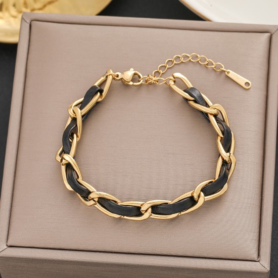Meichen 100 Style Bracelets European and American 18K Gold Gold Longeparing Titanium Steel’s Women's Women Simple and Propealized Fashion Massion Jewelry Meichen 100 Style Bracelets European and American 18K Gold Gold Longeparing Titanium Steel’s Women's Women Simple and Propealized Fashion Massion Jewelry