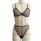 عبر حدود ثلاث نقاط ثلاث نقاط Sexy Sexy Bra Suit Polka Dot Mesh Perspective Supe Sup Sex Sex Inteld