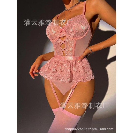 Aliexpress الأوروبي والأمريكي التجارة الخارجية جديدة تشكيل جسم جديد لوف الدانتيل منظور عاريات مثير بقعة بذلة الملابس الداخلية مثير Aliexpress الأوروبي والأمريكي التجارة الخارجية جديدة تشكيل جسم جديد لوف الدانتيل منظور عاريات مثير بقعة بذلة الملابس الداخلية مثير