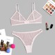 عبر حدود ثلاث نقاط ثلاث نقاط Sexy Sexy Bra Suit Polka Dot Mesh Perspective Supe Sup Sex Sex Inteld