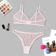 عبر حدود ثلاث نقاط ثلاث نقاط Sexy Sexy Bra Suit Polka Dot Mesh Perspective Supe Sup Sex Sex Inteld