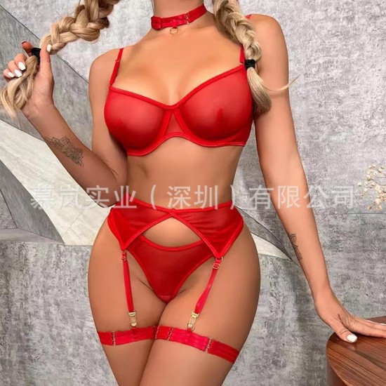 Ins الأوروبي والأمريكي aliexpress الساخنة مثير الإغراء مثيرة الشبكة الداخلية شبكة ثلاث قطع مجموعة الأمازون عبر الحدود Ins الأوروبي والأمريكي aliexpress الساخنة مثير الإغراء مثيرة الشبكة الداخلية شبكة ثلاث قطع مجموعة الأمازون عبر الحدود