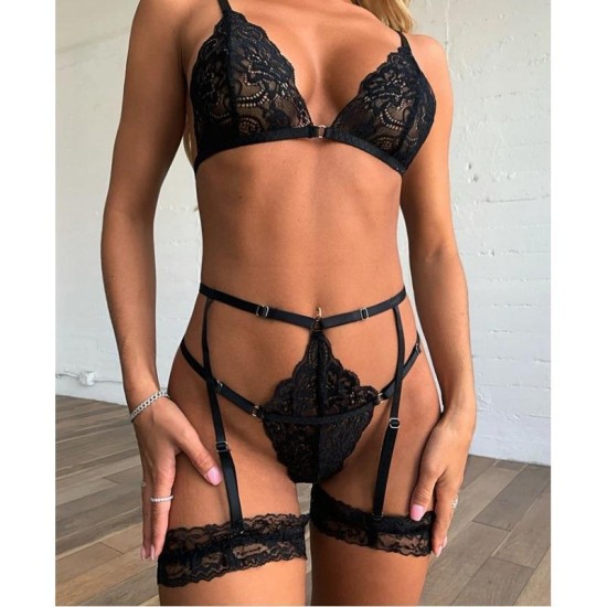 عبر الحدود الجديدة النمط المجمع Craft-Lace Clining Women's Sexy Lingerie Set عبر الحدود الجديدة النمط المجمع Craft-Lace Clining Women's Sexy Lingerie Set