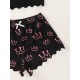 خطاب جديد طباعة الأميرة المطبوعة أعلى و Crown سراويل القصيرة ملابس المنزل مجموعة TL9616 خطاب جديد طباعة الأميرة المطبوعة أعلى و Crown سراويل القصيرة ملابس المنزل مجموعة TL9616