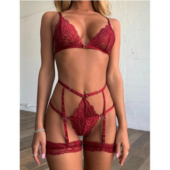 عبر الحدود الجديدة النمط المجمع Craft-Lace Clining Women's Sexy Lingerie Set عبر الحدود الجديدة النمط المجمع Craft-Lace Clining Women's Sexy Lingerie Set
