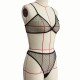 عبر حدود ثلاث نقاط ثلاث نقاط Sexy Sexy Bra Suit Polka Dot Mesh Perspective Supe Sup Sex Sex Inteld