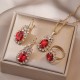 قلادات أوروبية وأمريكية عبر الإنترنت للنساء على الإنترنت المشاهير Zircon Zircon Menterasile Earrings Pendant Wath's Watch Stail Twist Metal Twist قلادات أوروبية وأمريكية عبر الإنترنت للنساء على الإنترنت المشاهير Zircon Zircon Menterasile Earrings Pendant Wath's Watch Stail Twist Metal Twist