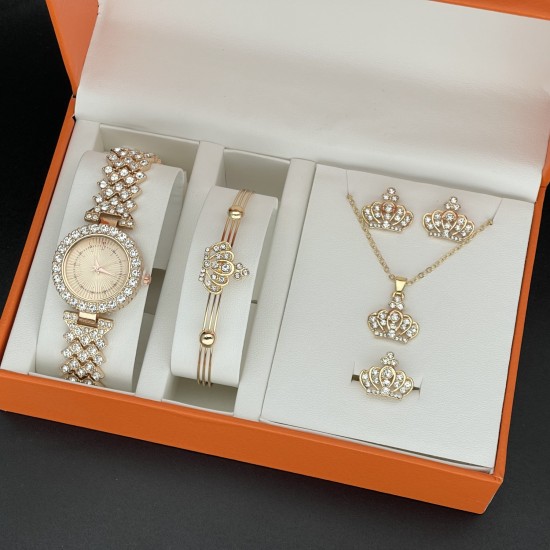 2023 Winter YJZB Crown Full Diamond Watch Jewelry مجموعة بسيطة مزاجية كوارتز ووتش ووتش بالجملة 2023 Winter YJZB Crown Full Diamond Watch Jewelry مجموعة بسيطة مزاجية كوارتز ووتش ووتش بالجملة