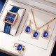 قلادات أوروبية وأمريكية عبر الإنترنت للنساء على الإنترنت المشاهير Zircon Zircon Menterasile Earrings Pendant Wath's Watch Stail Twist Metal Twist قلادات أوروبية وأمريكية عبر الإنترنت للنساء على الإنترنت المشاهير Zircon Zircon Menterasile Earrings Pendant Wath's Watch Stail Twist Metal Twist