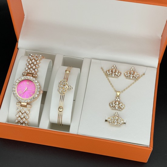 2023 Winter YJZB Crown Full Diamond Watch Jewelry مجموعة بسيطة مزاجية كوارتز ووتش ووتش بالجملة 2023 Winter YJZB Crown Full Diamond Watch Jewelry مجموعة بسيطة مزاجية كوارتز ووتش ووتش بالجملة