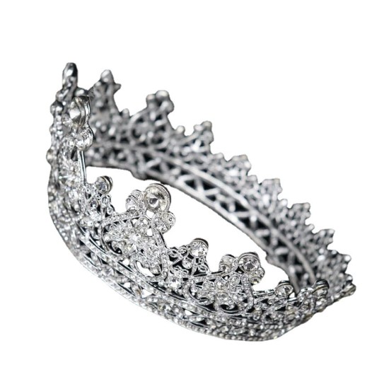 إكسسوارات العروس الأوروبية والأمريكية تاج سليفيون راينستون غطاء رأس Baroque Round Round Crown Amazon Source إكسسوارات العروس الأوروبية والأمريكية تاج سليفيون راينستون غطاء رأس Baroque Round Round Crown Amazon Source