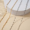 Titanium steel lip chain electroplated color preserving stainless steel necklace versatile collarbone chain neck chain plain chain hanging chain water wave chain