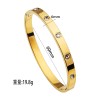 Wholesale of stainless steel bracelets, popular European and American internet celebrity couple's ten diamond buckle bracelet accessories, manufacturer's source goods are exquisite