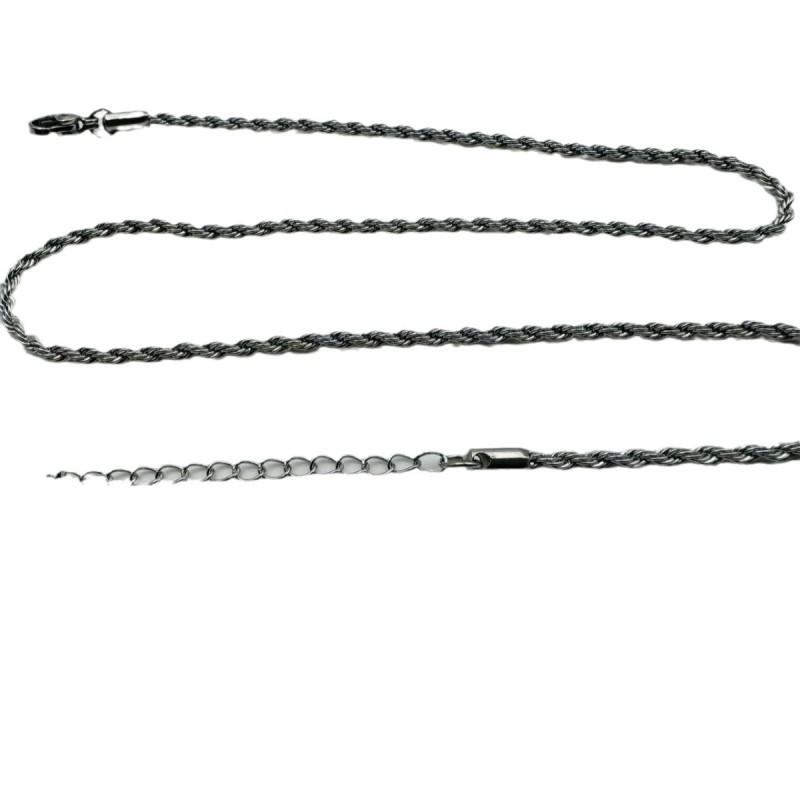أوروبا والولايات المتحدة الرجال الفولاذ المقاوم للصدأ قلادة 2.5mm تويست سلسلة عالمية سلسلة ديي التجارة الخارجية مع سلسلة أنثى انفجار المد أوروبا والولايات المتحدة الرجال الفولاذ المقاوم للصدأ قلادة 2.5mm تويست سلسلة عالمية سلسلة ديي التجارة الخارجية مع سلسلة أنثى انفجار المد