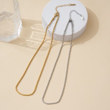 أوروبا والولايات المتحدة عبر الحدود الفولاذ المقاوم للصدأ قلادة شخصية باردة تويست سلسلة قلادة للرجال والنساء مع قلادة طويلة سترة سلسلة أوروبا والولايات المتحدة عبر الحدود الفولاذ المقاوم للصدأ قلادة شخصية باردة تويست سلسلة قلادة للرجال والنساء مع قلادة طويلة سترة سلسلة