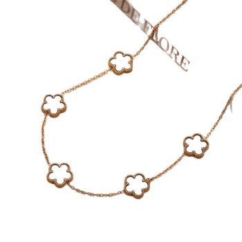 عبر الحدود أزياء خماسي أوراق العشب قلادة الفولاذ المقاوم للصدأ مزدوجة الجانب خماسي أوراق زهرة زهر البرقوق قلادة 13mm الجملة الجديدة 2025 عبر الحدود أزياء خماسي أوراق العشب قلادة الفولاذ المقاوم للصدأ مزدوجة الجانب خماسي أوراق زهرة زهر البرقوق قلادة 13mm الجملة الجديدة 2025