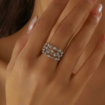 18K الذهب الخالص مطلي شخصية مزاجه أنيقة متعددة الطبقات تتداخل الرياح مجوهرات هندسية حبة الربط تصميم سوار الشعور