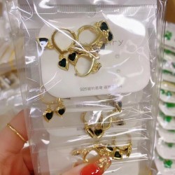 Classy earrings 925 silver pin 