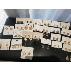 925 silver needle zirconia earrings